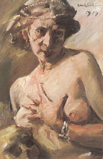 Lovis Corinth Magdalena mit Perlenkette im Haar oil painting picture